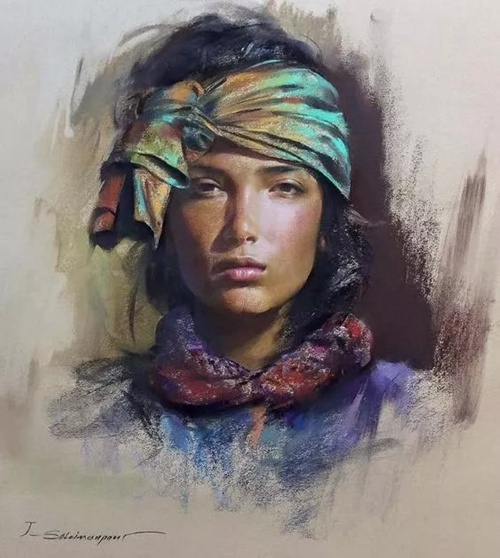 Javad Solimanpour色粉畫(huà)作品5