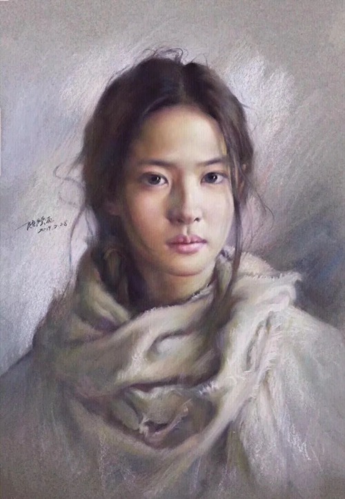 陳贊杰色粉畫(huà)作品2